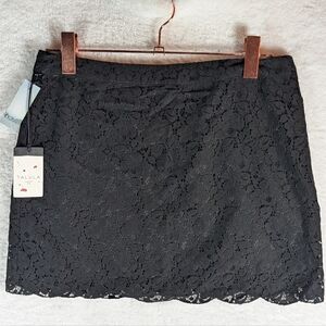 647-Aritzia Talula Black Lace Mini Skirt